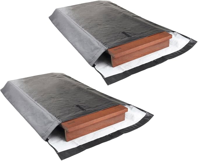 LAMINET Premium Heavy Duty Table Leaf Storage Bag Water,Scratch Resistant. Extra Thick Waterproof Exterior Flannel Backing. Store Your Table Leaves Safely.Holds Leaves up to 26"" Wide 2 Pack
