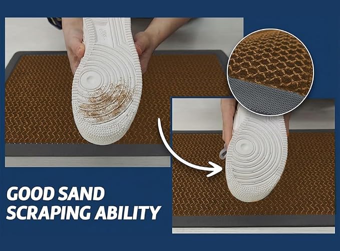 Muddy Mat® Meshy Mat Door Mat Heavy-Duty Quick-Dry Floor Mat, Sand & Dirt Trapper for Indoor & Outdoor, Ideal for Entrance, Mudrooms,Patios & Garages,Low-Profile,Non-Slip,Washable– Orange 36"x60"x0.4"