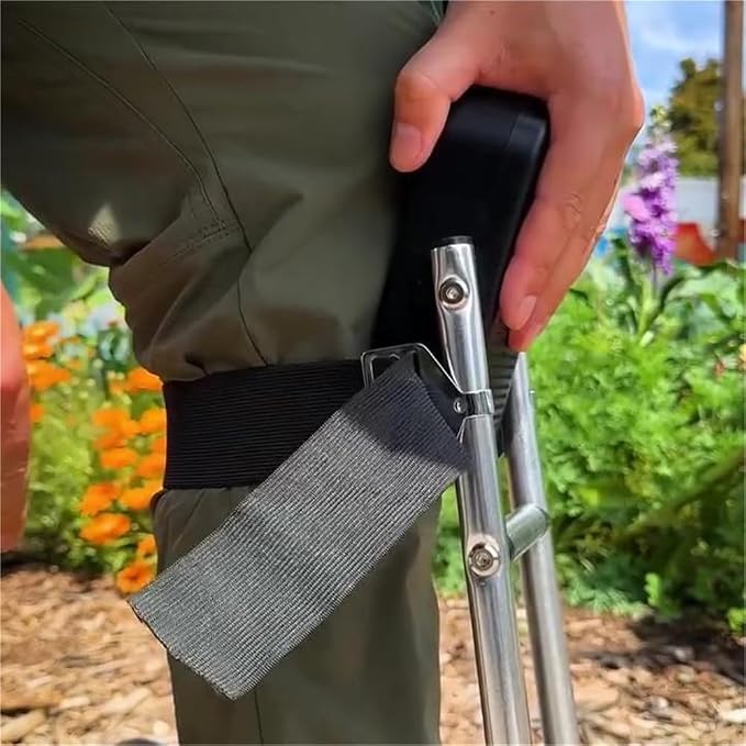 Knee Seat for Gardening Knee Seat, Garden Kneeler, Labor-Saving Tools for Farm Work Optimal Knee Protection, Ankle Support, Durable Thick Kneeling Pad & Galvanized Steel (Black)