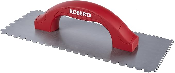 ROBERTS 4602 Dual-Notch Trowel for Installation of Engineered Wood and Solid Wood Flooring