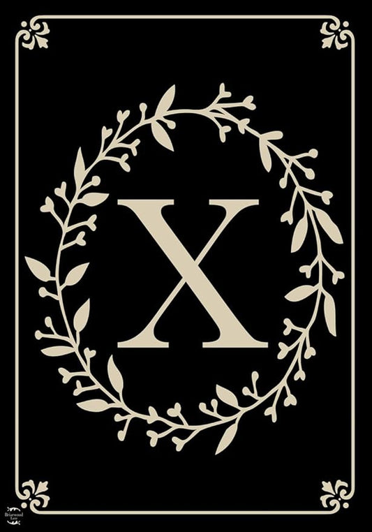 Briarwood Lane Classic Monogram Letter X Garden Flag