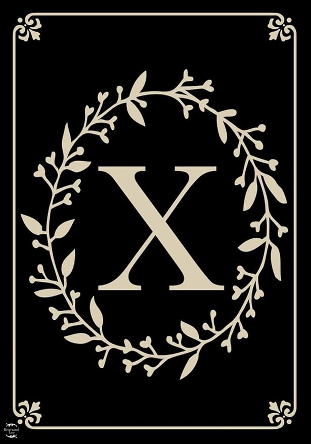 Briarwood Lane Classic Monogram Letter X Garden Flag