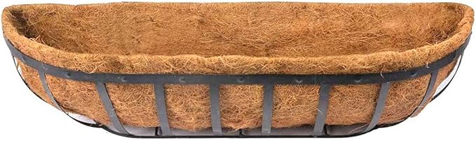 2 pcs Trough Coco Liner 48 inch Replaceable Coconut Fiber Liner for Window Box, Fence Flower Baskets, Wall Planter