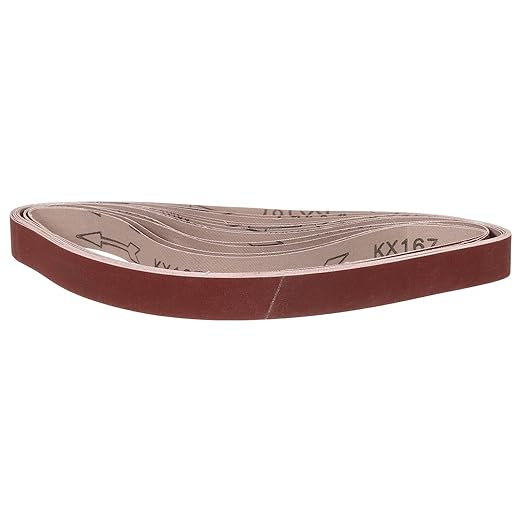 1-1/8 x 21 Inch Sanding Belt, 10 Pcs 600 Grit Aluminum Oxide Knife Sharpener Belts Work Sharpening for Belt Sander Knife Carving Tool Metal Working