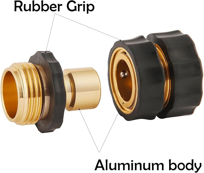BILAL 12 Piece Quick Connect Hose Fittings for Garden Hose Quick Connector with Gasket, 3/4 Inch GHT Male and Female Attachment Quick Release Water Hose Adapter