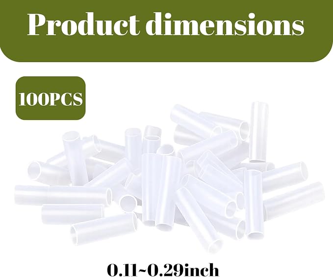 100 PCS Silicone Grafting Sleeves for Fruit Trees, Grafting Tool and Plant Propagation Buddy, Professional Plant Grafting Tape for Fruit Trees, Vines and Roses, Random Size Combination of 3-7.5mm