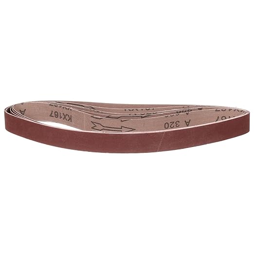 2 x 42 Inch Sanding Belt, 6 Pcs 320 Grit Knife Sharpener Belts Work Sharpening for Belt Sander Knife Carving Tool Metal Working
