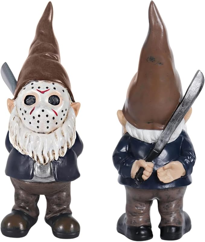 SPINNDO Garden Gnome Statue Decoration Garden Decor Horror Gnomes Boo Basket