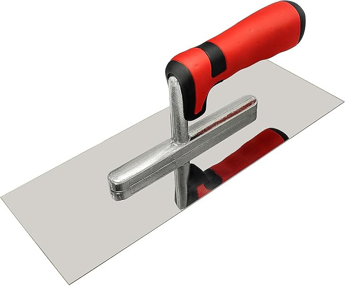 Stainless Steel Flat Finishing Trowel (11" x 4") Concrete Cement Drywall Plastering Tile Masonry Construction Hand Tools