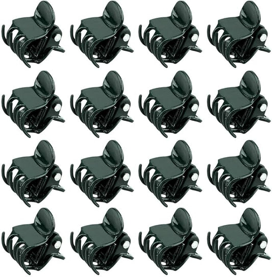 KINGLAKE GARDEN Plant Orchid Clips,100 Pcs Plant Clips Dark Green Plant Orchid Support Clips with Box,Garden Orchid Clips for Supporting Stems Vines Stalks Grow Upright