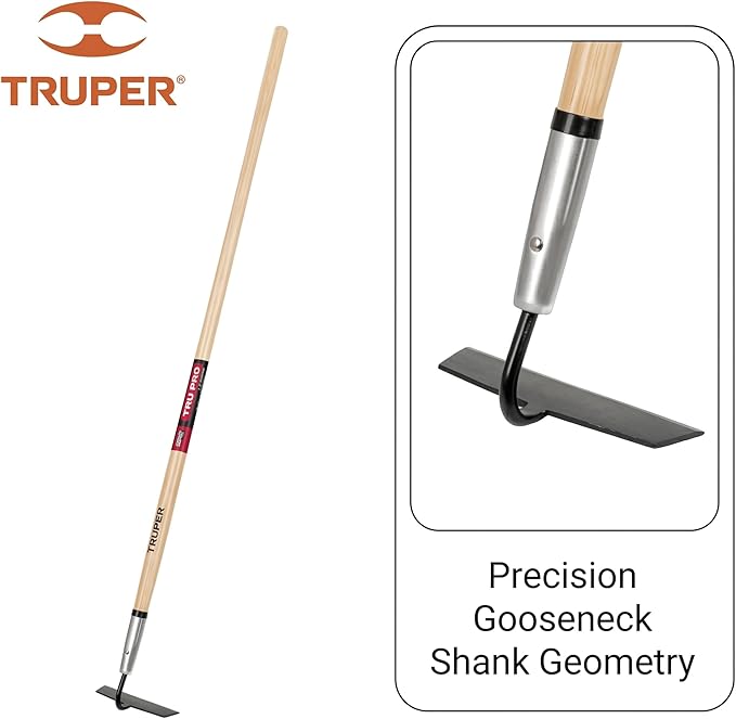 Truper TruPro 7-Inch Forged Onion Hoe, 54-Inch Premium North American Ash Wood Handle, Heavy-Duty Professional Garden and Agricultural Cultivating Tool (Model 33571 / ATO-X) | Premium North American Ash Wood, Heavy-Duty Professional, Garden and Agricul...