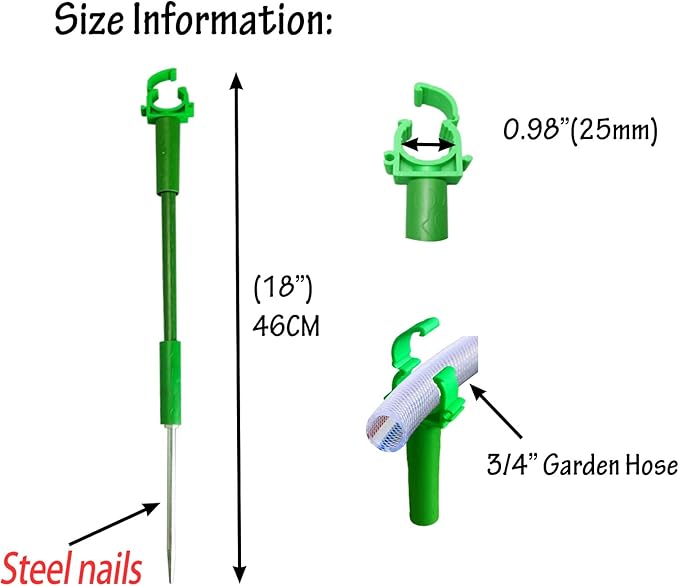 6PC 3/4” Hose Guides for Garden Decorative Hoder to Keep Hose off Grass,Outdoor Post Garden Support Water Sprinkler Stand Butler Gardening Supplies for Lawn Yard (Set C)