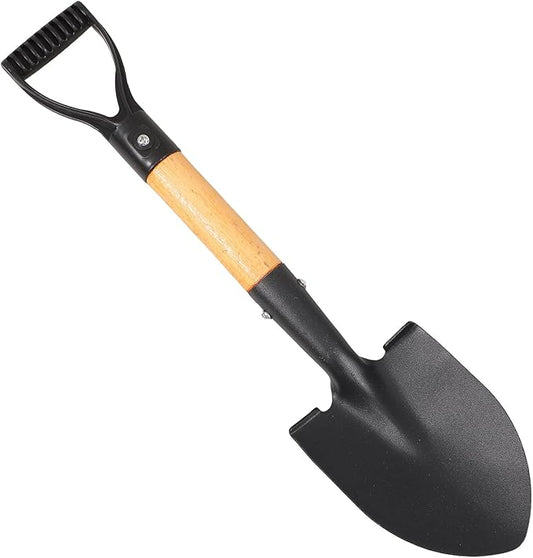 Vegetable Planting Tool and Soil Digging Shovel for Gardening, 36Cm Metal Hand Trowel with Short Handle, Multi-Functional Outdoor Soil Loosening and Transplanting Tool