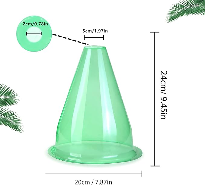 【36 Pieces】Garden Cloches for Plants, Multifunctional Plant Cover Plant Protectors Transparent Bell Jar Cloche Protection Plants from Birds, Animals, Frost, Freeze Weather,7.8" D x 9.4" H, Green