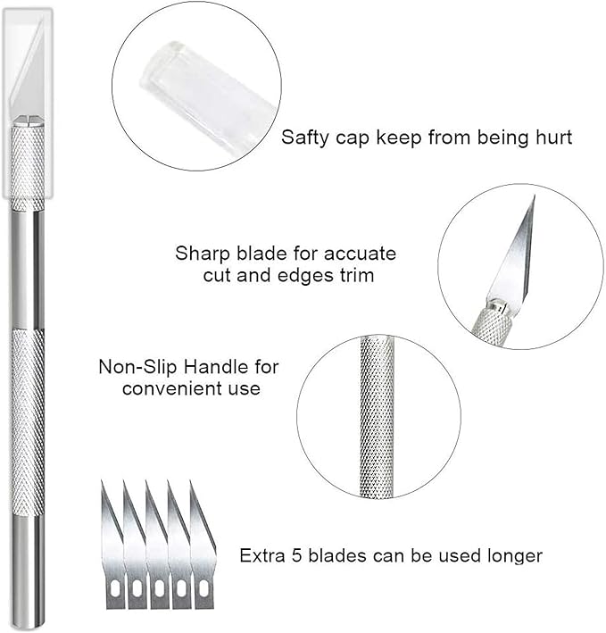 Adhesive Wallpaper Install Tool Kit with Double-sided Tape Measure, Craft Knife with 5 Blades, 3 Types of Scrapers, PU Hand Roller, for Wallpaper Window Film and Car Deadening Mats