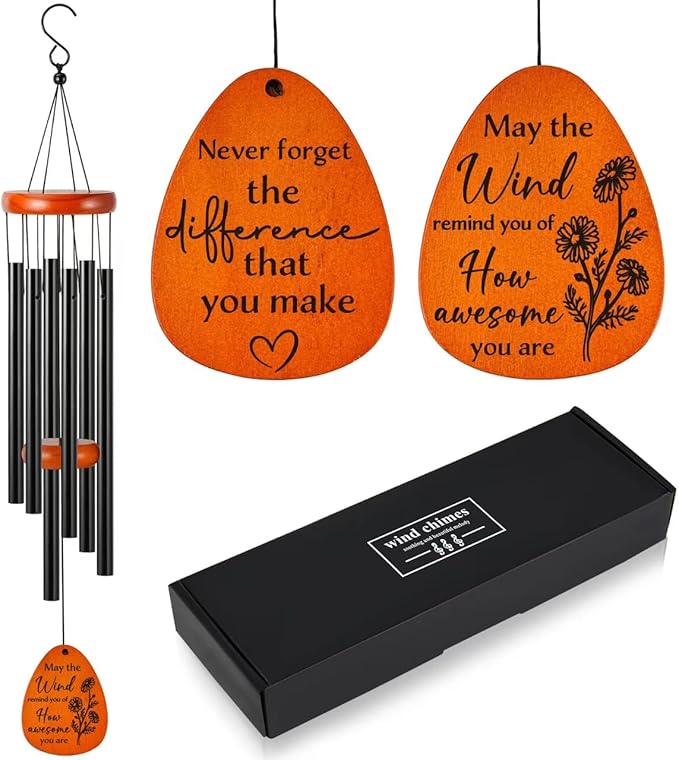 Thank You Gifts for Women, Men, Friendship Gifts, Thank You Wind Chimes,Appreciation Gifts for Family Employee Coworkers Colleague Teachers Nurses