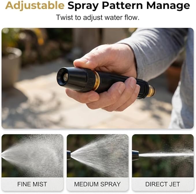 High Pressure Power Washer Nozzle with Connector Set,Direct spray gun,Power Jet Water with Three Spray Modes, Multi Function Watering Sprayer for Cleaning Yard Pets Car