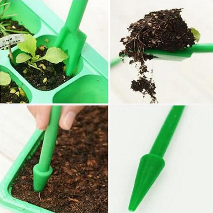6 Sets Planting Seedlings Dibber Widger Garden Tool Plastic Garden Widger Seedling Dibber Widger Seedlings Dibber Sowing Digging Tool Transplanting Planting Tool, Multicolor