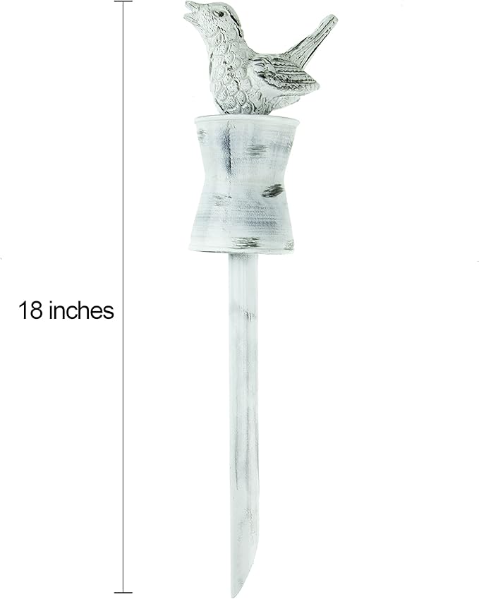 Clever Garden Heavy Duty Decorative Hose Guide - White Sparrow, 1 Pack