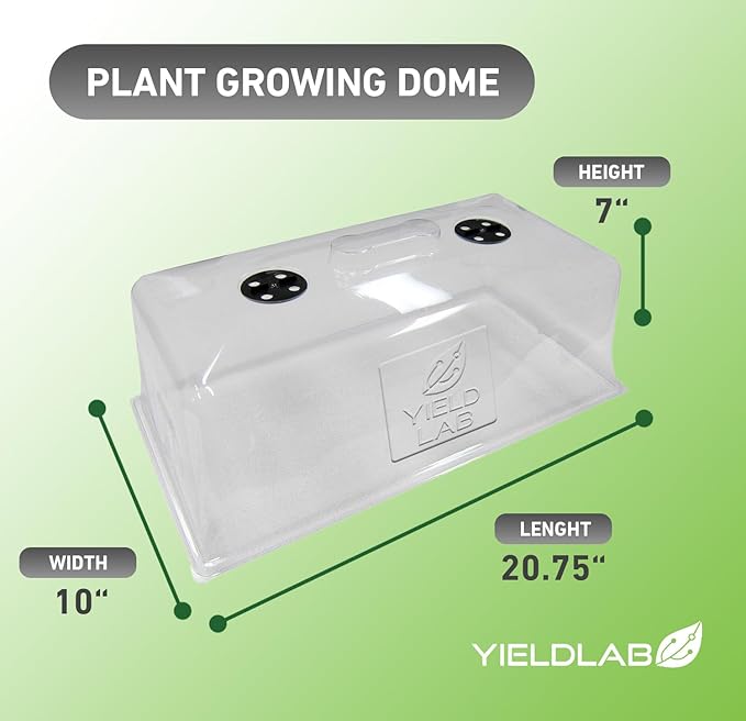 7 Inch Clone Dome - 50 Pack Humidity Vented Domes – Plant Growing Propagation Dome for Seedling, Germination, Soil & Hydroponic Horticulture