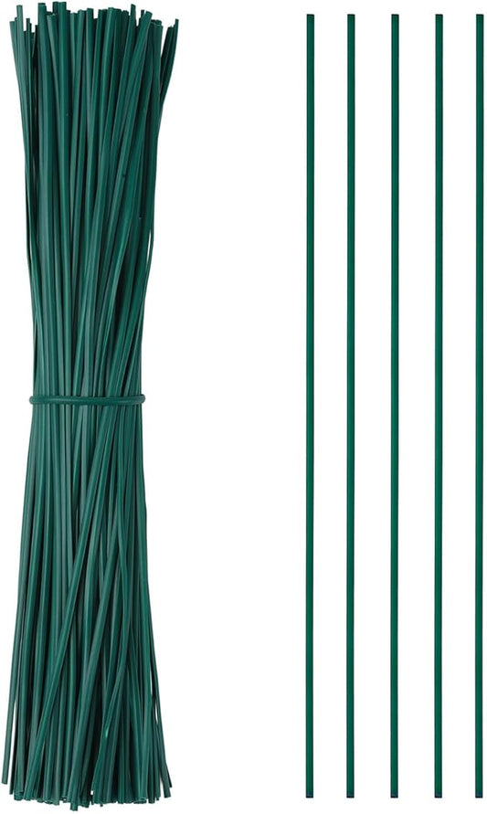 Twist Ties for Plants, 100Pcs 6 Inch Plant Ties Reusable Plastic Garden Twist Tie Green Wire Twist Ties for Plastic Bags Christmas Tree Wreath Gardening Cable Organization Home Office Use