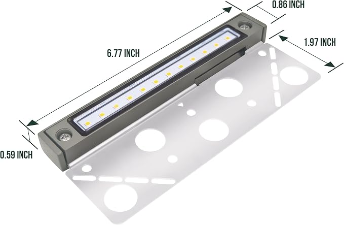 GKOLED 6.8 Inch LED Hardscape Lighting, Low Voltage Outdoor Retaining Wall Lights, Paver Lights, Light Module Replaceable Step Light, IP65 Waterproof, Die-cast Aluminum Housing Gray