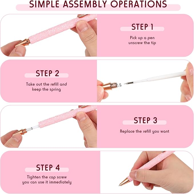 Epakh 2 Pieces Weeding Pen Vinyl Pen Pin Weeding Tool Fine Point Glitter Metal Vinyl Air Release or Car Puncturing Installation Retractable Craft Tool for DIY(Pink, Lake Blue)