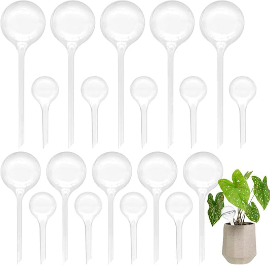 20 PCS Plant Watering Globes,Plastic Clear Watering Bulbs,Self Watering Flower Automatic Watering Device for Home Garden Plants Indoor,Outdoor,Flowerpot,(Large,Medium,Small)