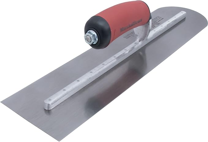 MARSHALLTOWN Rounded Front Finishing Trowel, 20 x 4 Inch Steel Blade, Made in the USA, MXS20RED