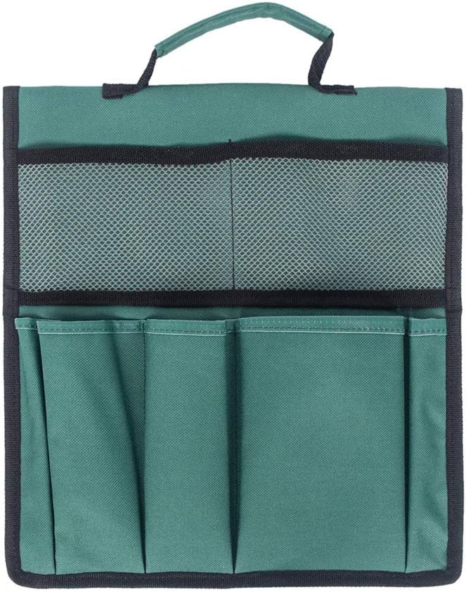 Garden Kneeler Tool Bag Stool Pouch Seat Storage Tote Hanging Organizer, 600D Portable for Outdoor Gardening(Size: 11.81 * 7.48 * 0.19 in) (Green)