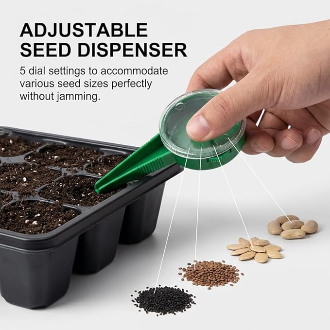 Hand Hold Sowing Seeds Dispenser, Bulb Planting Tool, Handheld Digger, for Planting Small Seeds Seedlings Sowing Seeds Transplanting Plants Planting Bulbs (8Pcs)