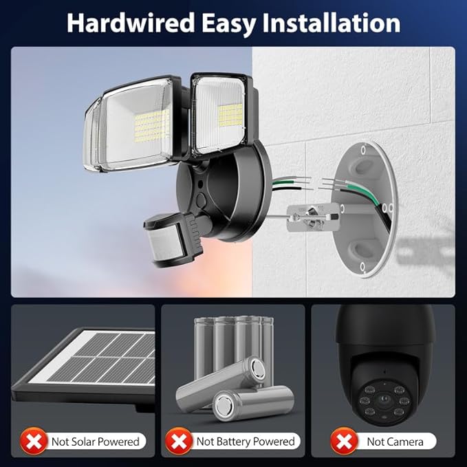 Onforu 100W LED Motion Sensor Outdoor Lights, Dusk to Dawn Flood Light Outdoor Motion Sensor, Hardwired Security Lights Floodlights Outside 11000LM 6500K Daylight IP65 Waterproof (Black)