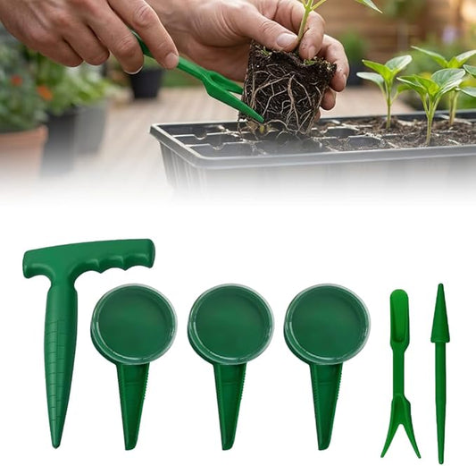 Hand Hold Sowing Seeds Dispenser, Bulb Planting Tool, Handheld Digger, for Planting Small Seeds Seedlings Sowing Seeds Transplanting Plants Planting Bulbs (6Pcs)