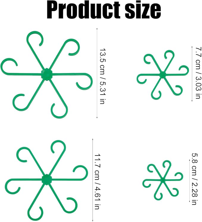 XIHIRCD 4pcs Plant Stem Support, Climbing Houseplant Leaf Support Ring Plant Climbers Stem Holders Plants Climbing Rack Plant Flower Gardening Growth Cultivation Accessories Tools(Green)