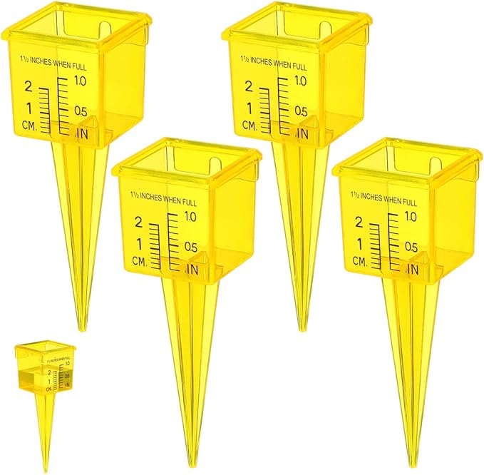 Gadpiparty 4pcs Large Rain Gauge Outdoor, Rain Gauges Outdoors, Accurate Rainfall Measuring Device for Garden Lawn Yard Sprinkler