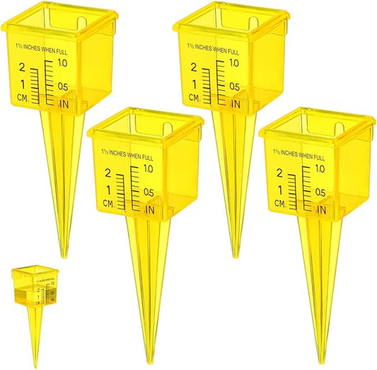 Gadpiparty 4pcs Large Rain Gauge Outdoor, Rain Gauges Outdoors, Accurate Rainfall Measuring Device for Garden Lawn Yard Sprinkler