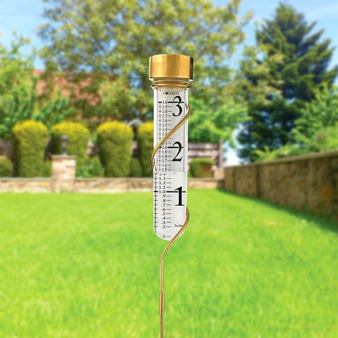 Conant VRG6LFB Vermont Grande View Rain Gauge (Living Finish Brass)