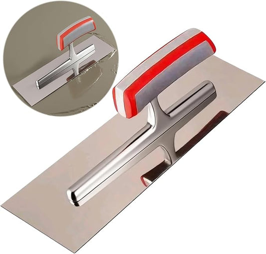 11.8x3.8 Inch Concrete Finishing Trowel - Premium Stainless Steel Masonry Tool for All Construction Finishing Needs, Drywall Tools