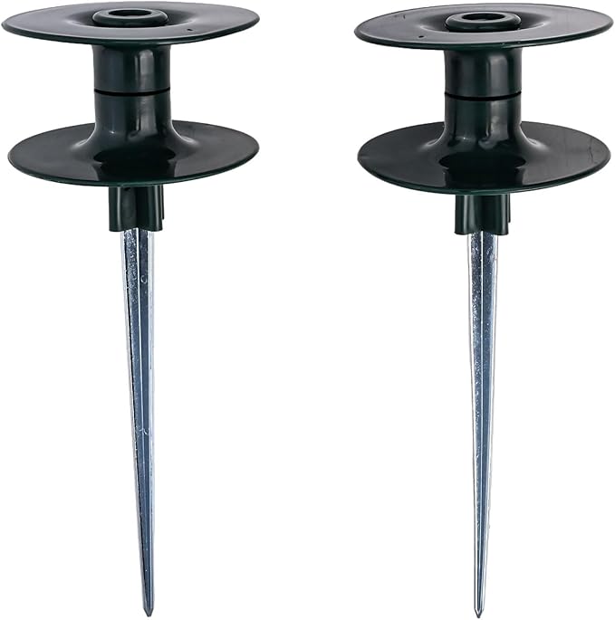 Garden Hose Smooth Roller Guide with Heavy Duty Zinc Spike, ABS Resin Wheel for Hose Protection Around Plants(2pcs)