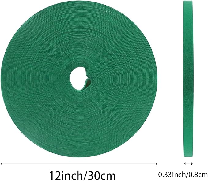 Green Plant Tape, Self-Adhesive Gardening Tape for Grafting, Tying & Supporting Plants, Waterproof Stretchable Bandage for Tomatoes, Trees, Cucumbers (143 Feet X1/3 Inch)