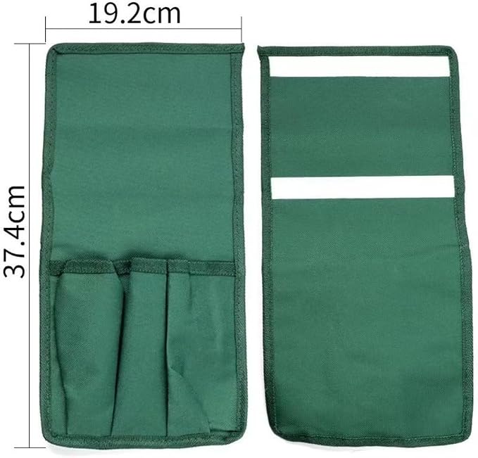 Garden Kneeler Side Bag 2 Pcs – Foldable Oxford Tool Pouch for Garden Kneeler Seat, Portable Gardening Accessories Storage Organizer