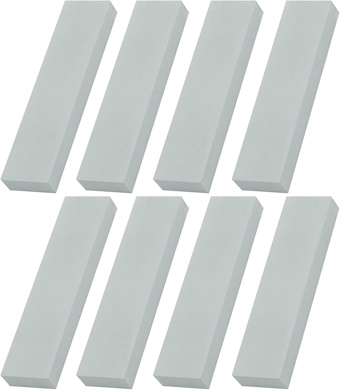 Segbeauty 1000 Grit Small Pocket Sharpening Stone Set, 8pcs 3.8in Mini Whetstone Knife Sharpener for Pocket Knives, Gray Portable Blade Sharpener Tool for Scissors Sharpening Stones for Pedicure Kit