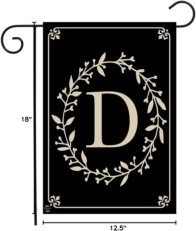 Briarwood Lane Classic Monogram Letter D Garden Flag