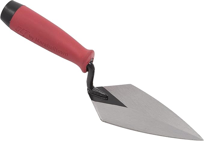 MARSHALLTOWN QLT Pointing Trowel, 7 x 3 Cement and Mortar Finishing tool, Soft Grip, PTSG73