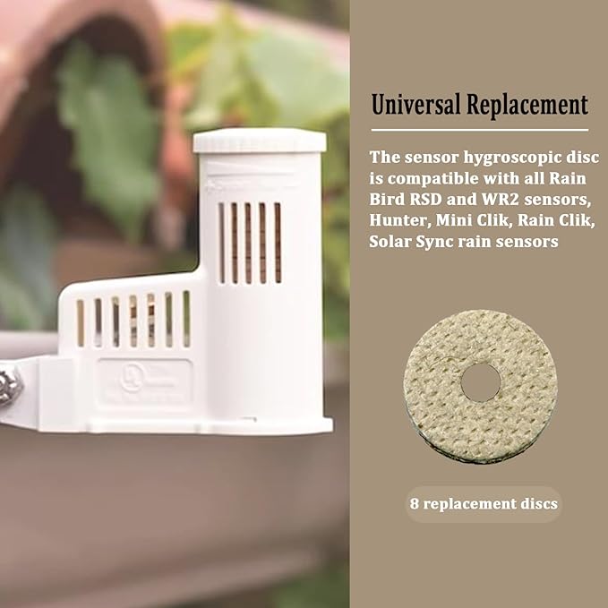 Rain Sensor Hygroscopic Discs Replacement for rainbird Irrigation,Works on All RainBird Rain Sensors - RSD, WR2 Wireless(16 Pcs)