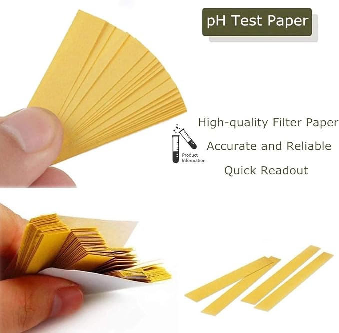 6 Pack pH 1-14 Litmus Test 480 Strips with Storage Case for Urine, Water, Soil Testing and Pet Food Monitoring