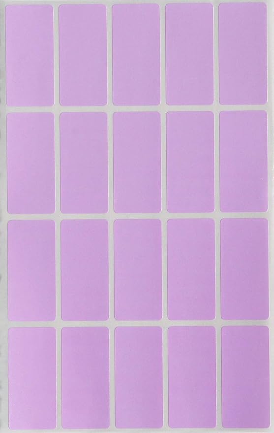 Royal Green Stickers Rectangular Labels in Purple (40mm x 19mm) 1.57 inch x 0.75 inch - 2000 Pack
