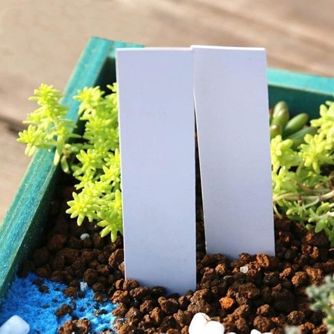 500 Pcs Plant Tags Waterproof 4 x 0.8 Inch, Plant Labels Garden Nursery Labels Plastic Pot Labels White,Box of 500