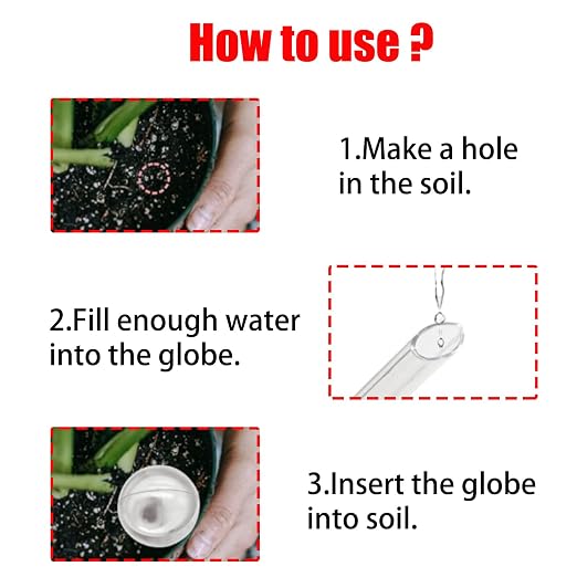 8 Pcs Large Plant Watering Globes (2''x5.3'') - Self-Watering Bulbs for Indoor/Outdoor Plants, Automatic Drip Irrigation System