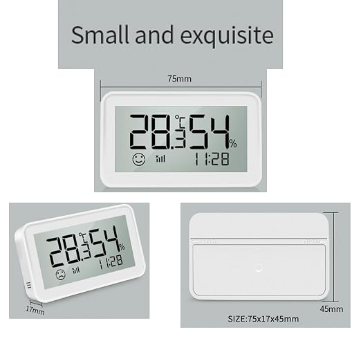 Wengart Zigbee Temperature Humidity Sensor with LCD Display, Indoor Thermometer Hygrometer for Home Assistant, Alexa (Hub Required), Remote Monitoring for Guitar Case, Humidor & Greenhouse, SZT04E_Z